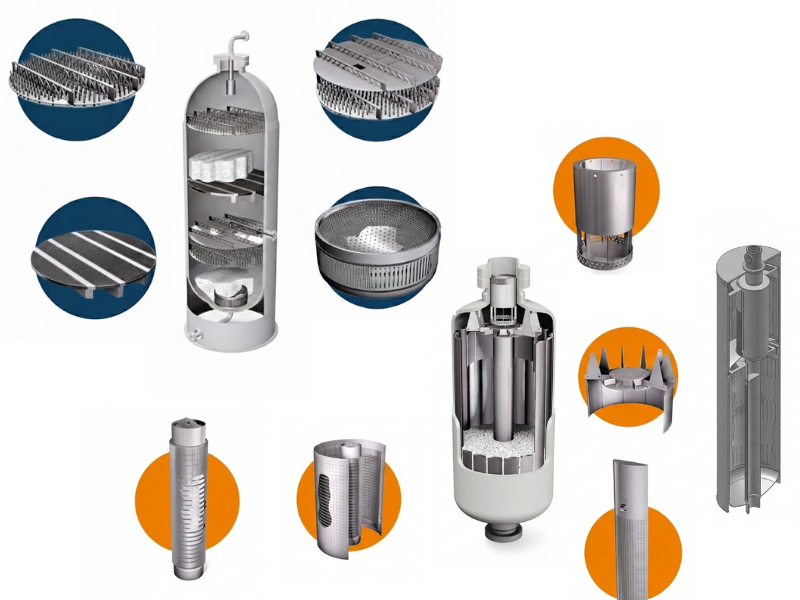 Внутренние элементы реактора
